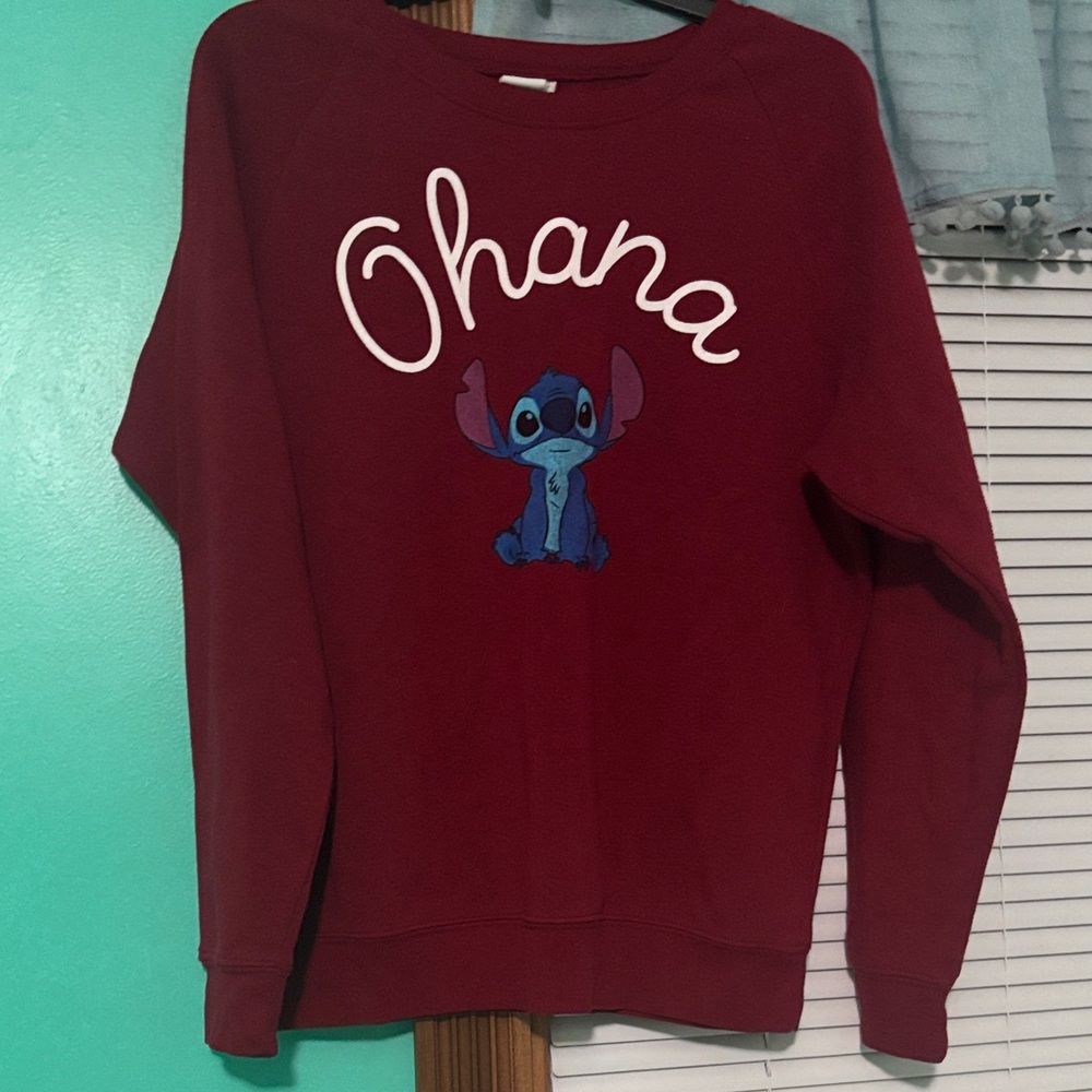 Disney Ohana Stitch Crewneck Sweatshirt Women's Large